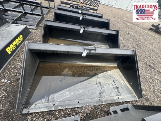 68" Smooth Bucket Skid Steer Attachment