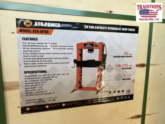 ATS 50 Ton Shop Press