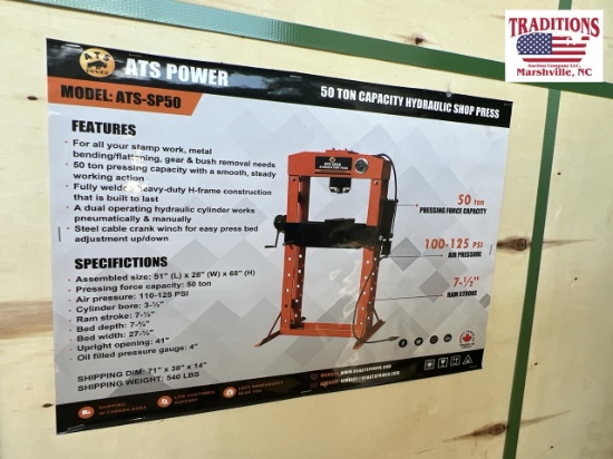 ATS 50 Ton Shop Press