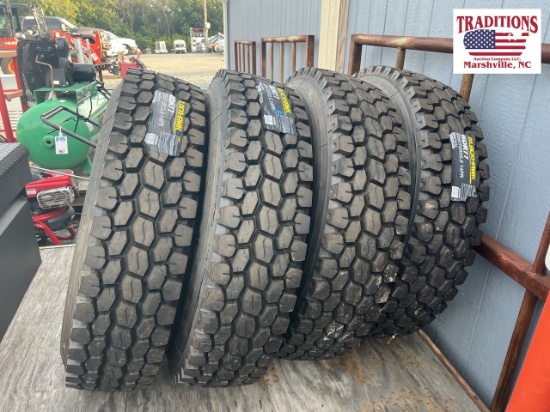 BlackHawk 295/75R22.5 14PR Tires - Set of 4