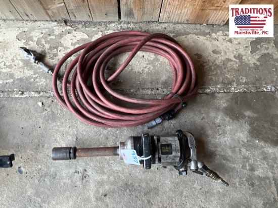 Central Pneumatic 1" Air Wrench with Air Hose