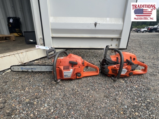 Mixed Lot: Husqvarna Chainsaws - Quantity of 2