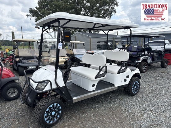 Lifted Electric White Golf Cart MC4