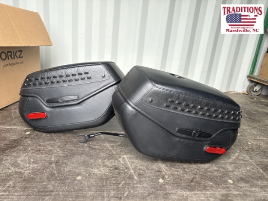 Harley Davidson Leather Saddle Bags - 2024 Softail