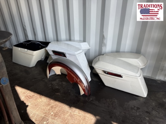 Motorcycle Saddle Bags and Front Fender