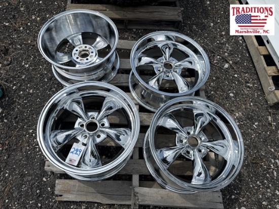 Set of 4 Lug Chrome Wheels 18x9