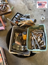 Barrel of Pipe, Trailer Jack, Etc
