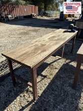 Shop Table w Wood Top 102x27.5