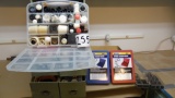 Green chest w/ large o-ring assortment and furniture repair items