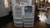 6 Plastic Organizational drawers and mailbox