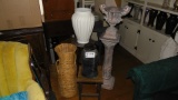Plant stands, vases and basket