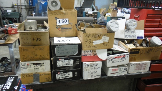 17 boxes of used pistons most oversized