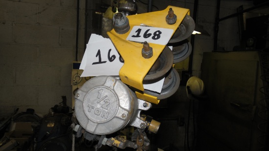 Budgit and Trolley air hoist 1/2 ton