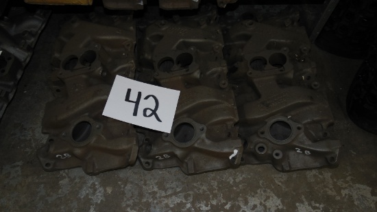 3) Chevy manifolds 2BBL