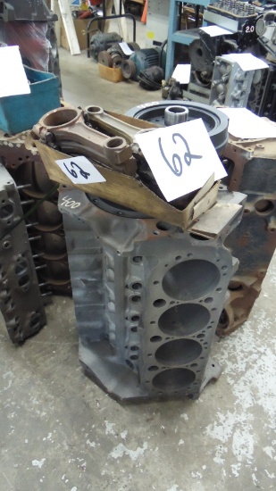 Chevy 400 2 bolt block core w/ rods, damper