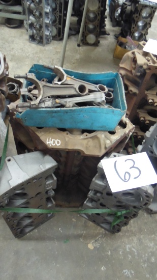 Chevy 400 2 bolt block core w/ rods, heads