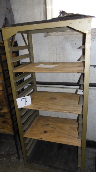 Parts rack w/shelves