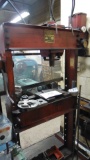 Nugier hydraulic press 40 ton/ 2 range w/ fixtures