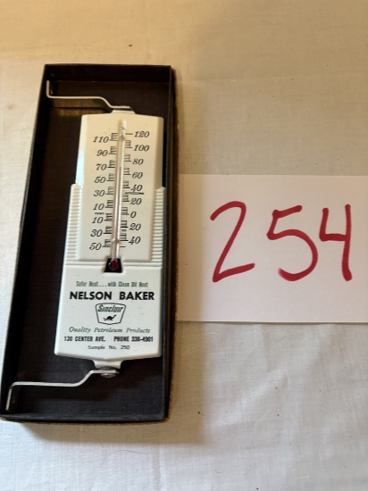 Old Salesman's Sample Sinclair oil thermometer