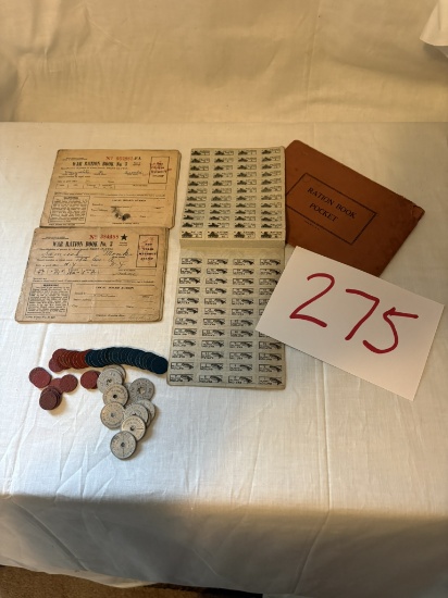USA War Ration Booklets, OPA Tokens, Tax Tokens etc.