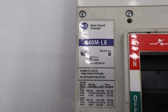 ALLEN BRADLEY 140M-L8P-D60 / 140ML8PD60 600A MAX