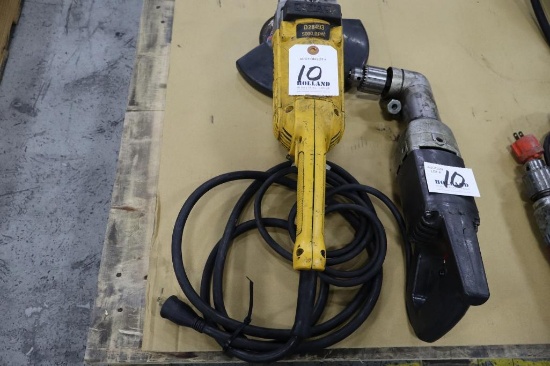 Dewalt D28493 8" Angle Grinder with Black & Decker D-Handle Right Angle Drill