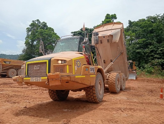 2017 CAT 730C2 ARTICULATED DUMP TRUCK, WORKING AT MINE, AC, SN 2L700280 MAINTENANCE ON TIME, HR