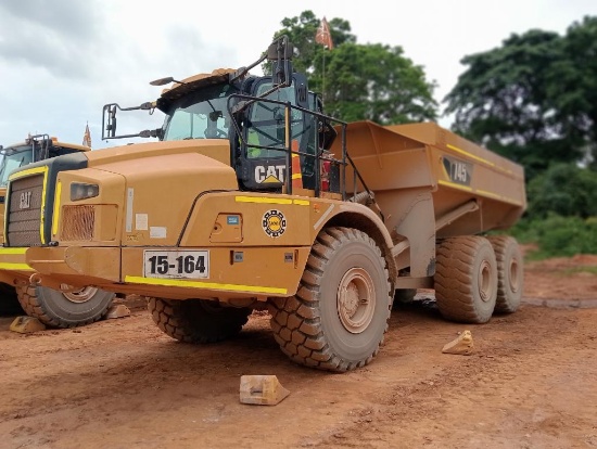 2017 CAT 745 ARTICULATED DUMP TRUCK,WORKING AT MINE, AC, SN 3F600571 MAINTENANCE ON TIME, HR 11064.1