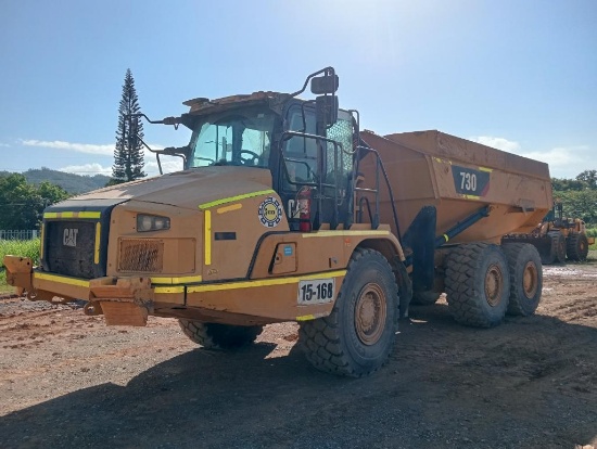 2019 CAT 730C2 ARTICULATED DUMP TRUCK, LOCATED AT SHOP, AC, SN 3F300413 MAINTENANCE ON TIME, HR 7721