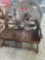 Two seater wagon wheel bench