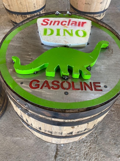 Sinclair Dino Metal Sign