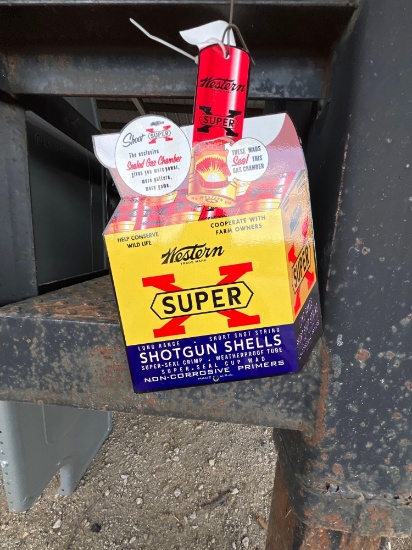 super x shotgun shells sign 8x12