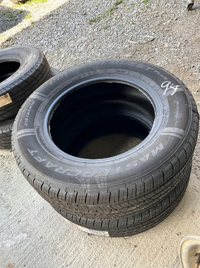 2 master craft tires 215/65r16