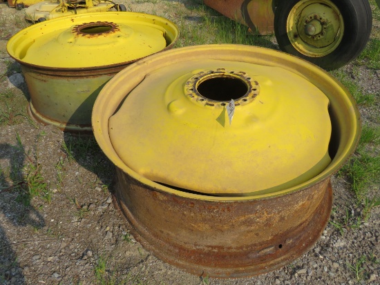 PAIR OF 9 BOLT WHEELS