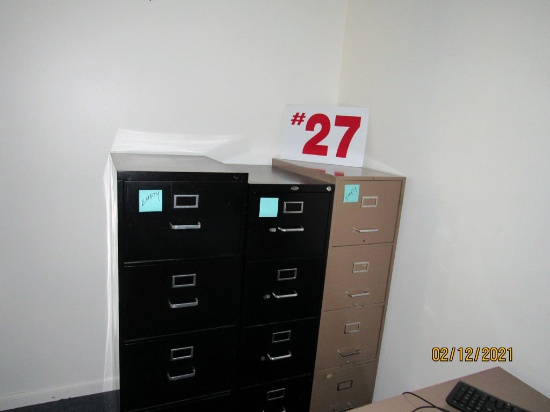 (3) 4-Drawer Filing Cabinet