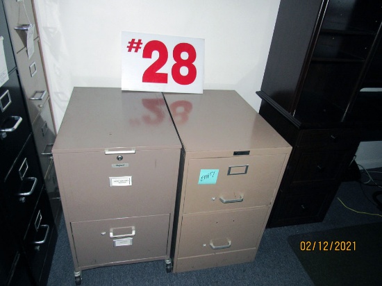 (2) 2-Drawer Filing Cabinets