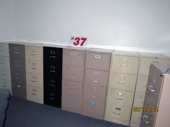 (9) 4-Drawer Filing Cabinets