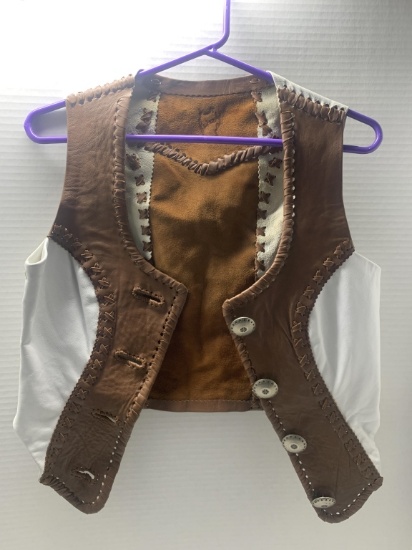 Adult sized Leather Vest