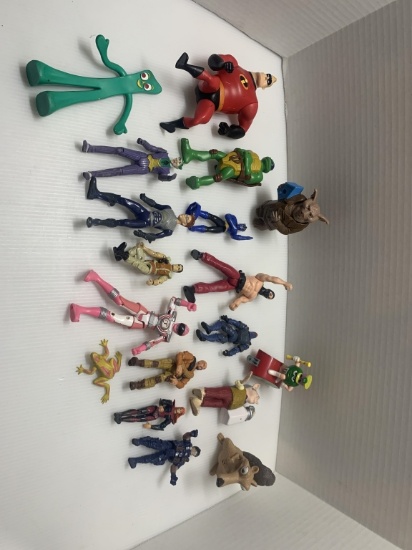 17 Action Figure Toys including Gumby