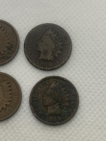 10 1900 Indian Head Pennies