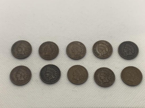 10 1990 Indian Head Pennies
