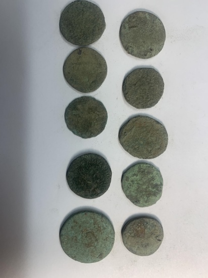 10 Unidentified Roman Coins
