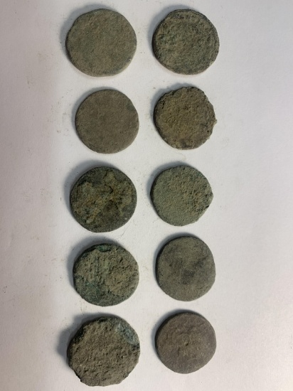 10 unidentified Roman Coins