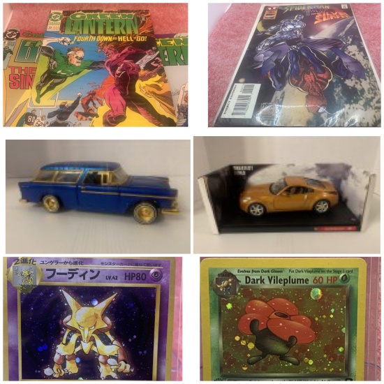 Comic Books, Pokemon Cards & Die Cast Cars
