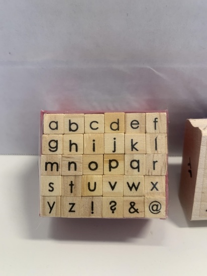 6 unique Rubber Stamps Including Alphabet Set