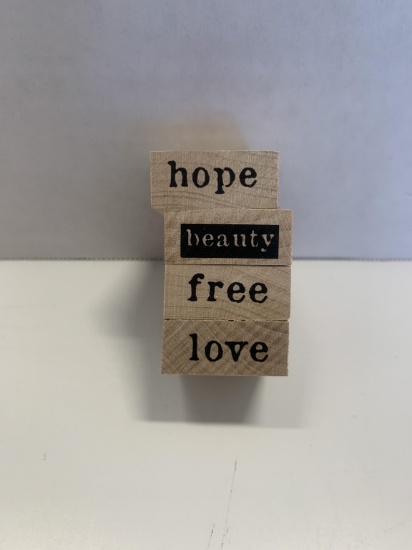 9 Individual Word Rubber Stamps
