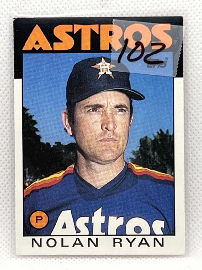 1986 Topps Nolan Ryan Houston Astros Card