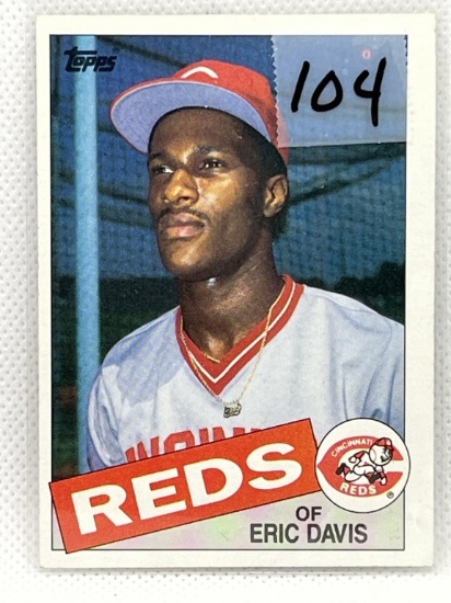 1985 Topps Eric Davis Cincinnati Reds Card