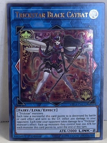 1996 Yu GI Oh 1st Edition Trickstar Black Catbat 94626871