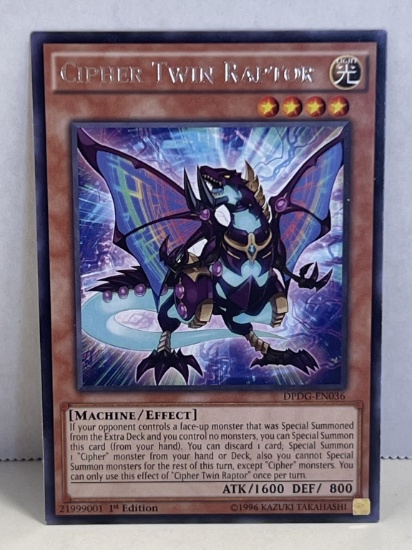 1996 yu GI Oh 1st Edition Cipher Twin Raptor